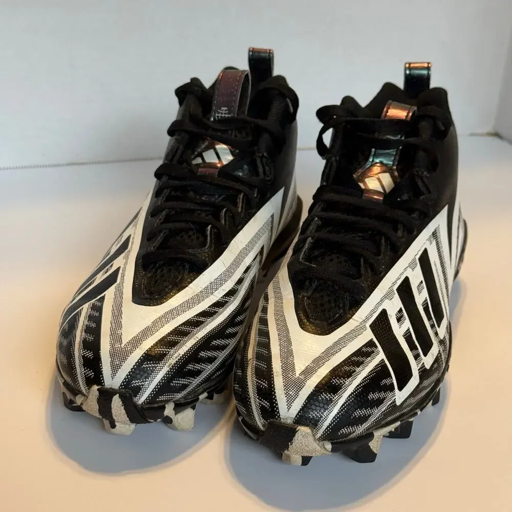 Adidas Freak Youth Football Cleats Size 4 Black White Molded Stud